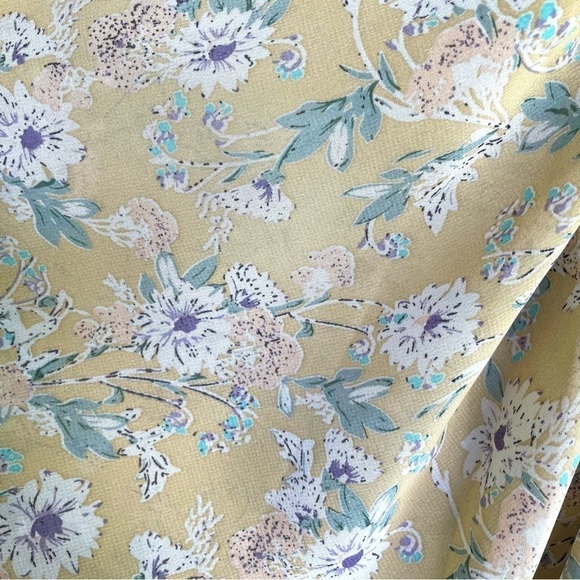 NWT Storia Clarity Tiered Ruffle Floral Maxi Dress Washed Yellow Large - Picture 14 of 16